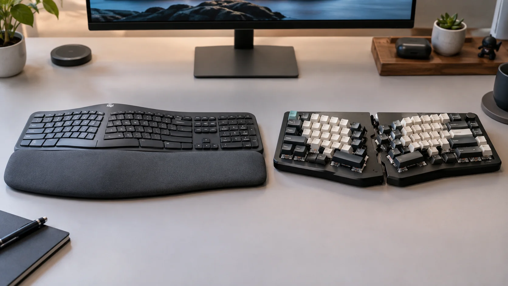 Comparativa visual de mecanismos de teclado